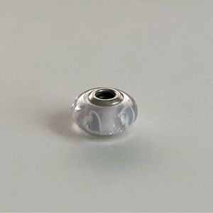 Authentic Pandora pink and Purple Hearts Murano glass charm